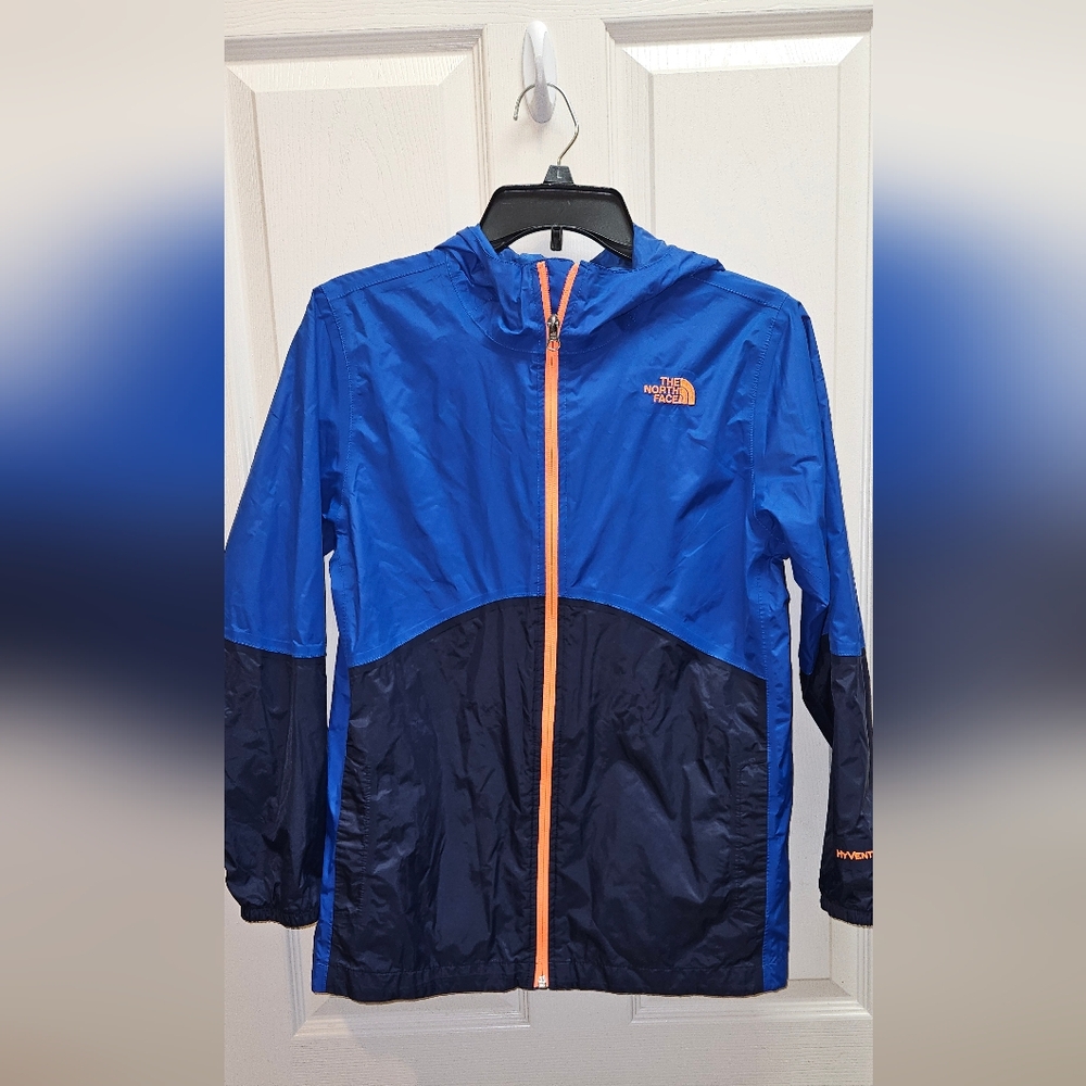 North Face Blue Children’s Rain Coat, Size L (14/16)